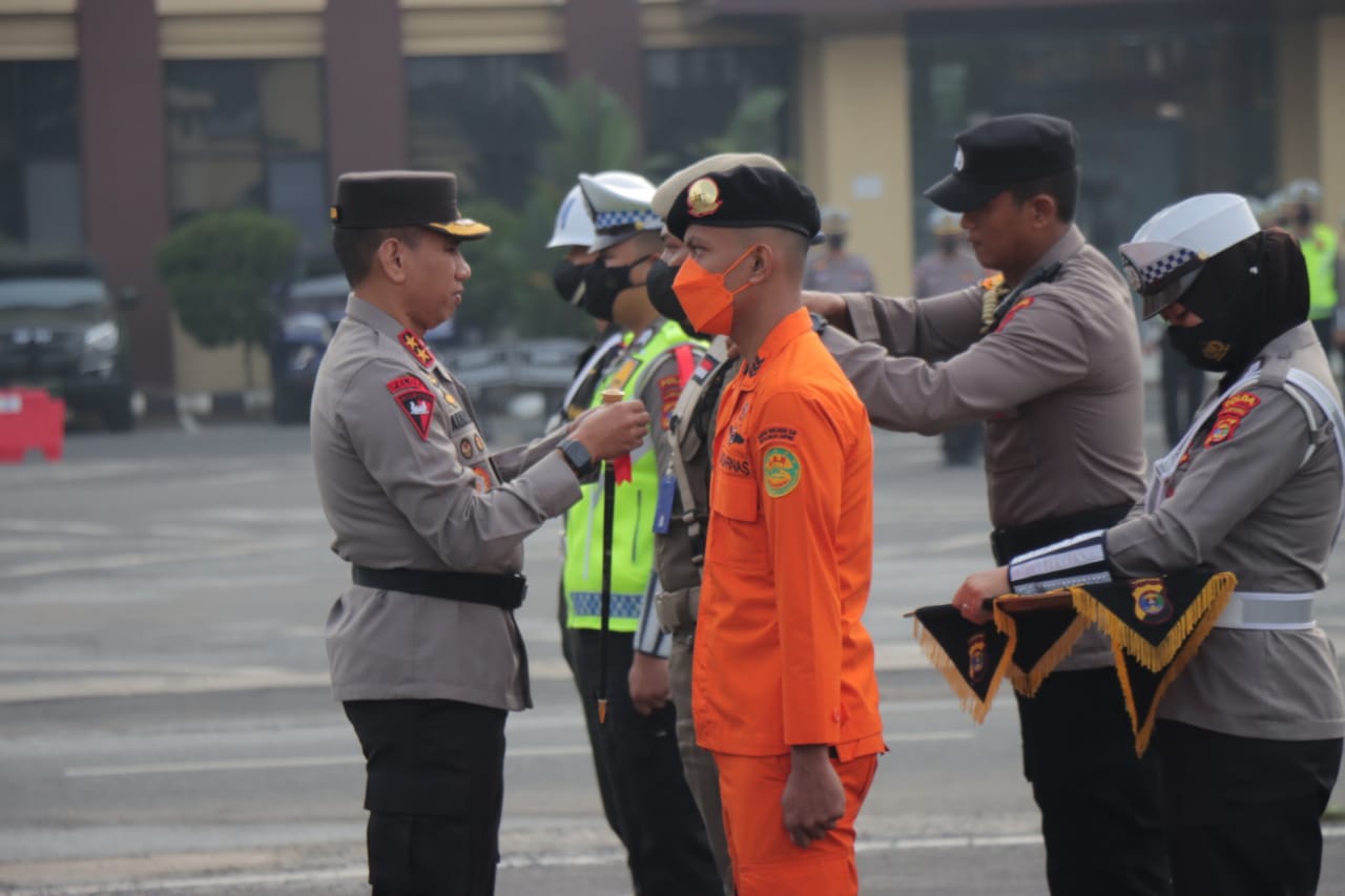 Kapolda Lampung pimpin apel gelar pasukan pengaman Ops Lilin Krakatau 2022