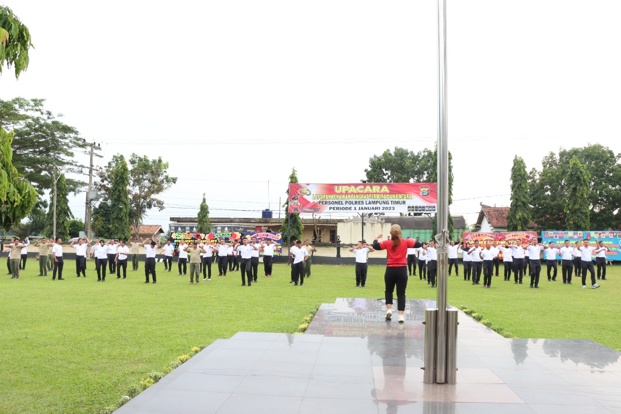 Sinergitas TNI-POLRI, Polres Lamtim Bersama Kodim 0429/LT Melaksanakan Olahraga Bersama