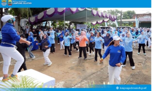 Kunjungan kerja Ketua TP PKK Lampung Selatan, Zita Anjani di Kecamatan Sidomulyo, Kabupaten Lampung Selatan